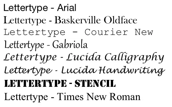 Lettertypen