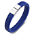 Voordelige Graveerbare Armband Blauw Fijn Gevlochten Lederen Band 22cm (opt. Graveren) kopen bij webwinkel Monzaique.nl