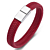 Voordelige Graveerbare Rode Lederen Gevlochten Armband met Zilverkleurige Sluiting (div afmetingen) kopen bij webwinkel Monzaique.nl
