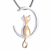 Voordelige Ashanger Cat and the Moon goudkleurig RVS (incl ketting) kopen bij webwinkel Monzaique.nl