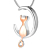 Voordelige Ashanger Cat and the Moon Rose RVS (incl ketting) kopen bij webwinkel Monzaique.nl