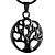 Voordelige Ashanger Levensboom Black 24mm - Tree of Life RVS kopen bij webwinkel Monzaique.nl