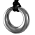 Voordelige As Hanger Eternity Cirkel Antracite RVS (incl ketting) kopen bij webwinkel Monzaique.nl