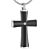 Voordelige Ashanger Black Cross with Strass Stone RVS Kruis kopen bij webwinkel Monzaique.nl