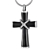 Voordelige As Hanger Black Cross with Strass RVS kopen bij webwinkel Monzaique.nl