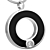 Voordelige Ashanger Zwart Cirkel Ring Zirkonia RVS kopen bij webwinkel Monzaique.nl