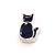 Voordelige Floating Charm Zwarte Kat kopen bij webwinkel Monzaique.nl