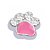 Voordelige Floating Charm Roze Pootafdruk Kristal kopen bij webwinkel Monzaique.nl