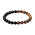 Voordelige Kralen Armband Natural Stone Polished Black and Brown 17-19cm kopen bij webwinkel Monzaique.nl