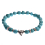 Voordelige Kralen Armband Stone Turquoise/Zilverkleurig Leopard 20-25cm kopen bij webwinkel Monzaique.nl