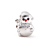 Voordelige Mesh Bedel Sneeuwpop kopen bij webwinkel Monzaique.nl
