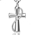 Zilveren Ashanger Kruis met Sjaal Strass (Sterling Zilver 925) kopen