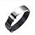 Voordelige Graveerbare Zwarte Mesh Armband met Graveerplaat (div afmetingen) kopen bij webwinkel Monzaique.nl